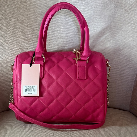 Juicy Couture Fuchsia Quilted Satchel - Picture 8 of 11